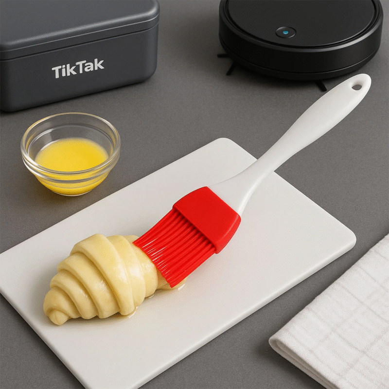 Silicone Spatula with Oil Brush, Mixer, Grilling, Tandoor, Cooking, Baking, Glazing, BBQ, Oil Brush